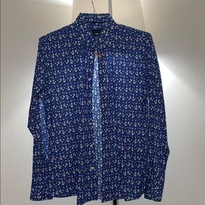 Tommy Hilfiger Blue Floral Long Sleeve - Medium